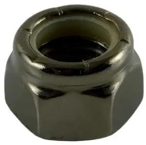 MIDWEST FASTENER 34135 Nylon Insert Lock Nut, 7/16"-20, Steel, Black Chrome, 4