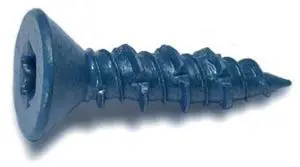 TORQUEMASTER 54253 Masonry Screw, 5/16" Dia., Flat, 1 1/4 in L, Steel Blue