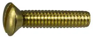 MIDWEST FASTENER 61592 #8-32 x 3/4 in Slotted Oval Machine Screw, Plain Brass,