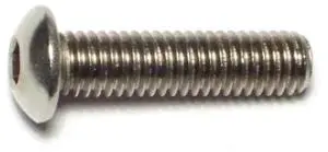MIDWEST FASTENER 72074 3/8"-16 Socket Head Cap Screw, Button, 18-8 Stainless