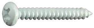 MIDWEST FASTENER 35971 Sheet Metal Screw, #8 x 1-1/4 in, White Steel Pan Head