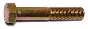 MIDWEST FASTENER 63006 Grade 8, 7/16"-20 Hex Head Cap Screw, Zinc Yellow Steel,