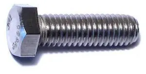 MIDWEST FASTENER 62603 18-8, 3/8"-16 Hex Head Cap Screw, Plain Stainless Steel,