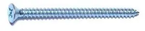 MIDWEST FASTENER 03008 Sheet Metal Screw, #6 x 2 in, Zinc Plated Steel Flat