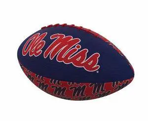 LOGO BRANDS 176-93MR-3 Ole Miss Repeating Mini-Size Rubber Football