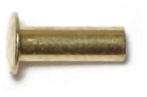 MIDWEST FASTENER 61866 Tubular Rivet, Truss Head, 1/8 in Dia., 3/8 in L, Steel