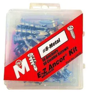 MIDWEST FASTENER 12616 Screw Anchor, 1-1/4" L, Nylon