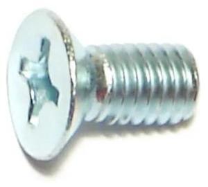 MIDWEST FASTENER 51508 M6-1.00 x 12 mm Phillips Flat Machine Screw, Zinc Plated