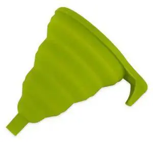 RSVP INTERNATIONAL FUN-GR Silicone Funnel - Collapsible - Green