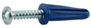 MIDWEST FASTENER 07570 Screw Anchor, 3/4" L, Plastic, 100 PK