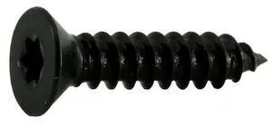 MIDWEST FASTENER 36926 Sheet Metal Screw, #8 x 3/4 in, Black Steel Flat Head