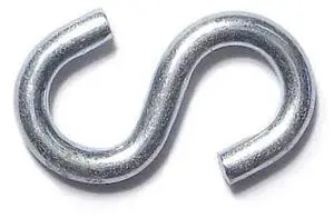 MIDWEST FASTENER 50991 3/32" x 15/64" x 3/4" Zinc Plated Steel S Hooks 100PK