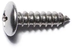 MIDWEST FASTENER 53635 Sheet Metal Screw, #14 x 1 in, 18-8 Stainless Steel