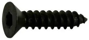 MIDWEST FASTENER 36922 Sheet Metal Screw, #6 x 5/8 in, Black Steel Flat Head