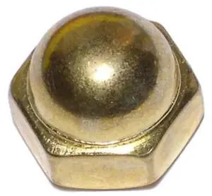 MIDWEST FASTENER 61067 Acorn Nut, 3/8"-16, Brass, 10 PK