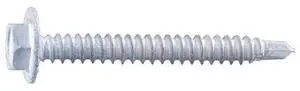 MIDWEST FASTENER 54480 Self-Drilling Screw, #8 x 1-1/2 in, White Ruspert Steel