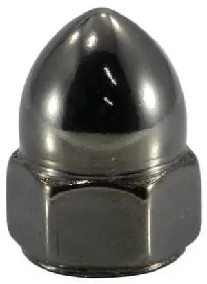 MIDWEST FASTENER 34385 Acorn Nut, 7/16"-14, Steel, Chrome Plated, 4 PK MIDWEST FASTENER 34385 Acorn Nut, 7/16"-14, Steel, Chrome Plated, 4 PK