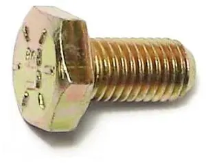 MIDWEST FASTENER 00825 Grade 8, 1/4"-28 Hex Head Cap Screw, Zinc Yellow Steel,