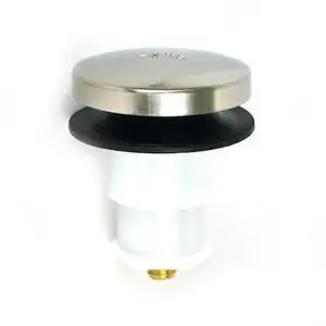 WATCO 38412BN Foot Act. Bath Stopper w-3/8 in. P, Adapter, Brushed Nickel