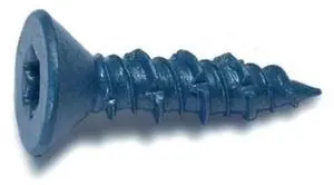 TORQUEMASTER 51781 Masonry Screw, 5/16" Dia., Flat, 1 1/4 in L, Steel Blue