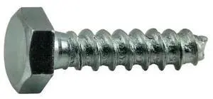 MIDWEST FASTENER 01286 Lag Screw, 1/4 in, 1-1/4 in, Steel, Zinc Plated Hex Hex