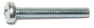 MIDWEST FASTENER 51579 M6-1.00 x 45 mm Phillips Pan Machine Screw, Zinc Plated