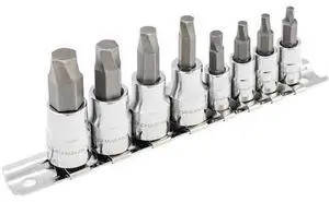 POWERBUILT 240093 8Pc SAE Zeon Hex Bit Socket Set (E-Comm)