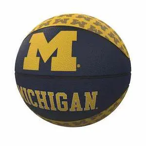 LOGO BRANDS 171-91MR-1 Michigan Repeating Logo Mini-Size Rubber Basketball