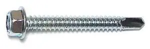 MIDWEST FASTENER 68691 Self-Drilling Screw, #14 x 2 in, Zinc Plated Steel