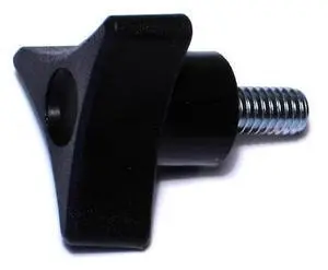 MIDWEST FASTENER 78103 5/16"-18 x 1-3/4" Black Plastic Coarse Thread 3-Prong
