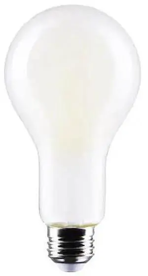 SATCO S12452 21Watt A23 LED Lamp, Frost Finish Medium Base 5000K 120 Volts
