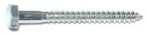 MIDWEST FASTENER 01290 Lag Screw, 1/4 in, 2-1/2 in, Steel, Zinc Plated Hex Hex