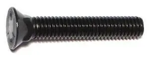 MIDWEST FASTENER 70511 Plow Bolt, 7/16"-14 Thrd Sz, 2-1/2" L, Flat Head, Steel,