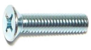 MIDWEST FASTENER 51511 M6-1.00 x 25 mm Phillips Flat Machine Screw, Zinc Plated