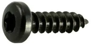 MIDWEST FASTENER 36881 Sheet Metal Screw, #6 x 1/2 in, Black Steel Pan Head
