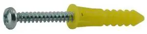 MIDWEST FASTENER 50812 No. 4, No. 6, and No. 8 Pan Head Ribbed Plastic Anchors