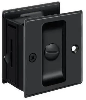 DELTANA SDL25U19 Pocket Lock, 2-1/2" X 2-3/4" Privacy Black