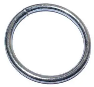MIDWEST FASTENER 60232 1/4" x 2-1/2" Zinc Plated Steel Welded Rings 4PK