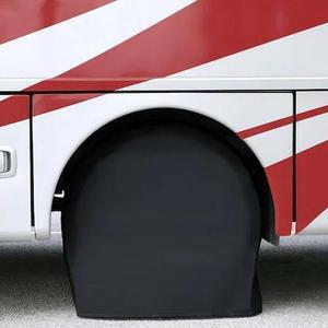 SUPERIOR ELECTRIC RVA1607 RV Trailer Black Vinyl Tire Cover Pair for Size 27
