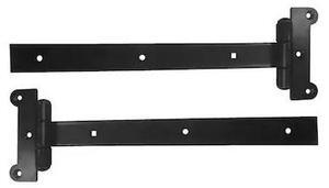 NUVO IRON SH12BLK BLACK STEEL 12 in STRAP HINGES, 2PK