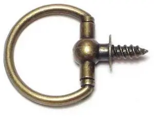 MIDWEST FASTENER 69828 1" Antique Brass Round Decorative Rings 5PK
