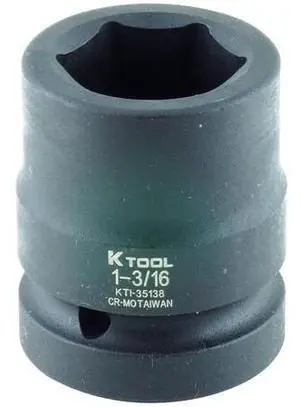 K-TOOL INTERNATIONAL KTI-35138 1" Drive, 1-13/16" Size, SAE Socket, 6 Points,