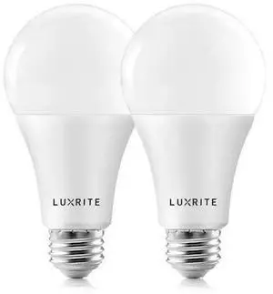 LUXRITE LR21451-2PK A21 LED Light Bulbs 22W (150W Equivalent) 2550LM 3000K Soft