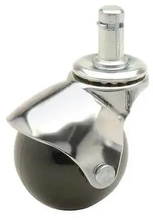 GLOBAL INDUSTRIAL 250747 Ball Series Chair Casters with Plastic Wheels, 7/16W x
