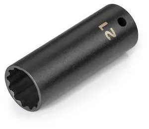 TEKTON SID23321 1/2 Inch Drive x 21 mm Deep 12-Point Impact Socket