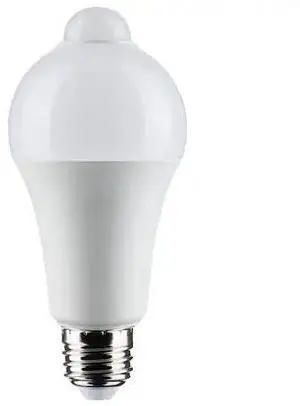 SATCO S11446 12 Watt A19 LED, White, 5000K, 1050 Lumens, 120 Volt, PIR Sensor,