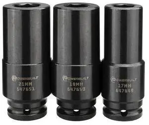 POWERBUILT 240270 3 Pc Crank Bolt Socket Set