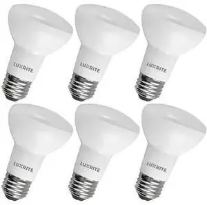 LUXRITE LR31862-6PK BR20 LED Light Bulbs 6.5W (45W Equivalent) 460LM 3500K