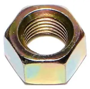 MIDWEST FASTENER 03732 Hex Nut, 3/8"-24, Steel, Grade 8, Zinc Yellow, 50 PK