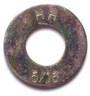 MIDWEST FASTENER 08196 Flat Washer, For Screw Size 5/16" ,Steel Zinc Yellow